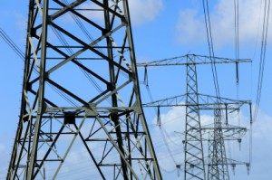 High voltage power lines 