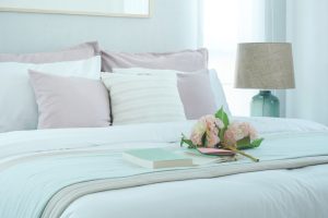 An example of a staged bedroom in a home for sale