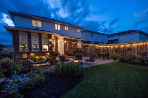 Twilight photos of a home in guelph